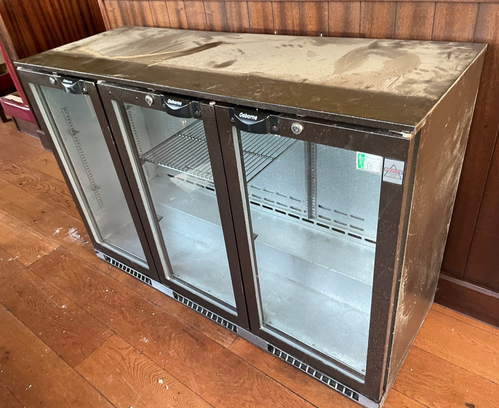 1 x Osborne Triple Door Undercounter Commercial Bottle Cooler - Image 2 of 3