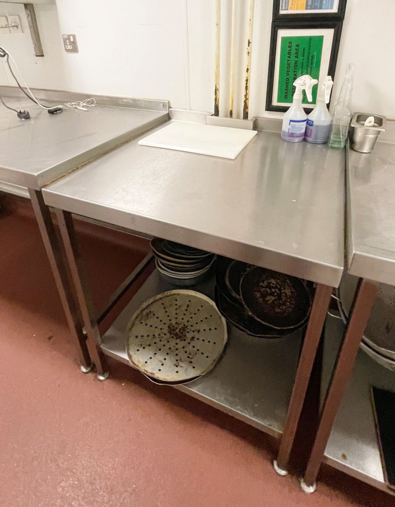1 x Stainless Steel Prep Table - Image 2 of 2