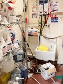 1 x Selection of Cleaning Room Items - Includes Mop Sink, Zenith Dispensers, Wire Shelf and More!