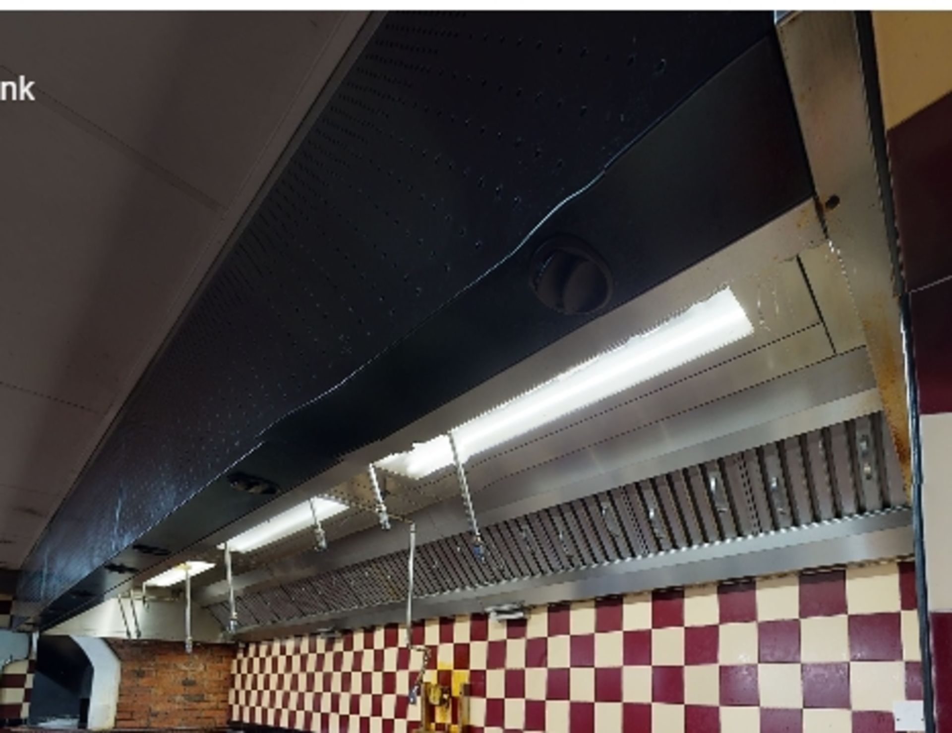 1 x Commercial Stainless Steel Kitchen Extractor Canopy With Ansul R-102 Fire Suppression System - Image 4 of 4