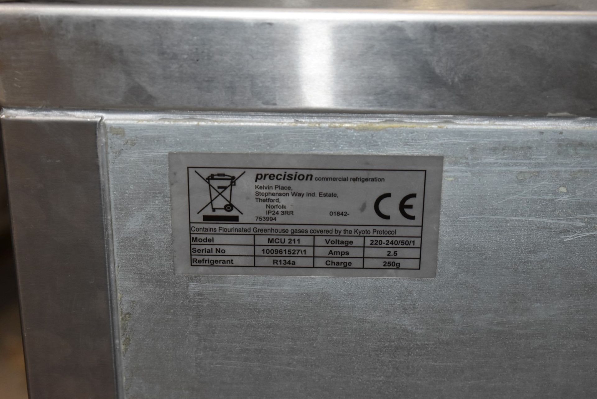 1 x Precision Two Door Countertop Refrigerator - Model MCU 211 - Dimensions: H87 x W134 x D65 cms - Image 12 of 12