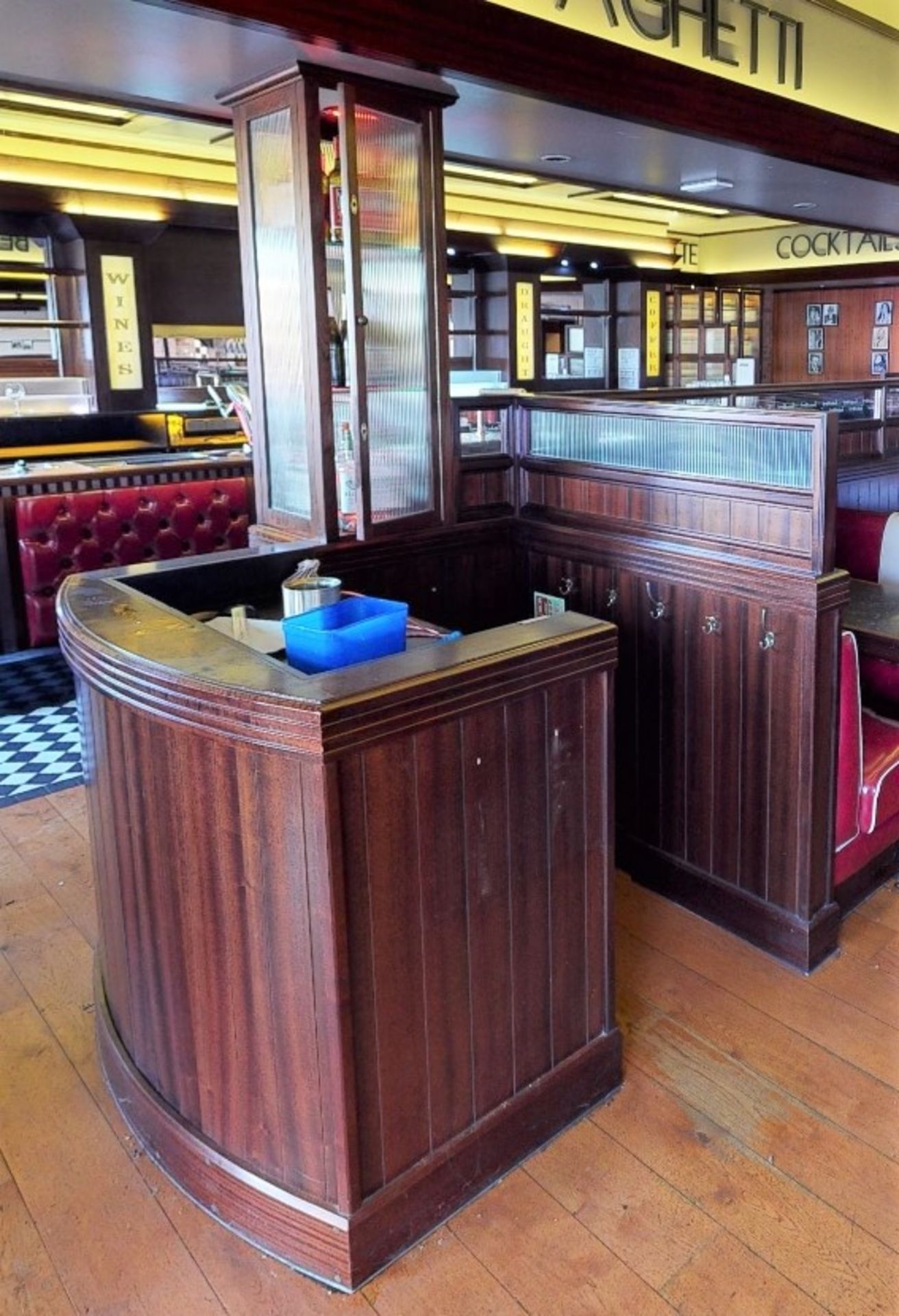 1 x Front of House Restaurant Reception Counter With Upright Wine Bottle Display Cabinet - CL779 - - Image 2 of 4