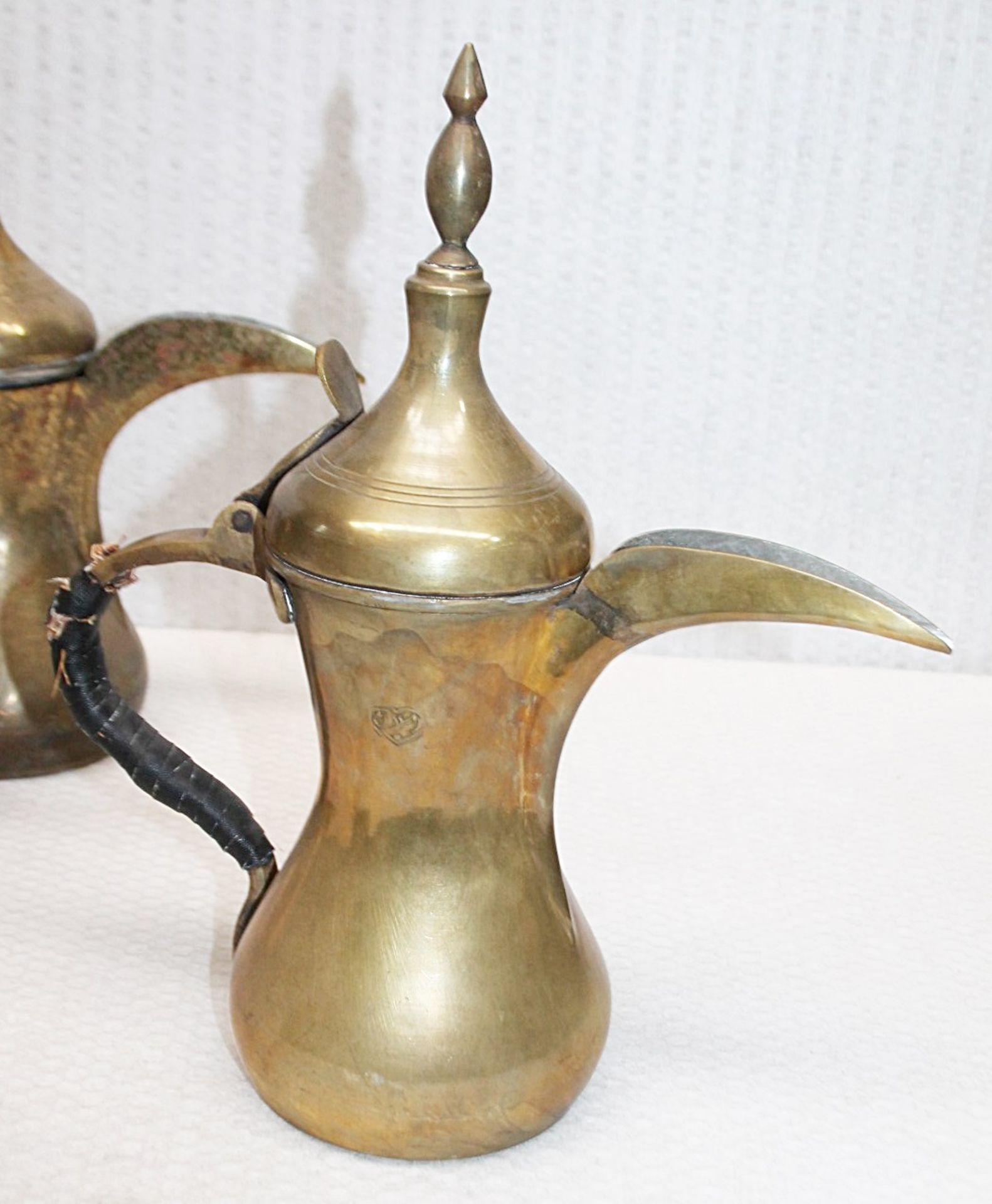 5 x Vintage Brass Arabic Dallah Coffee Pots - Recently Removed From A Well-known London Department - Image 3 of 4