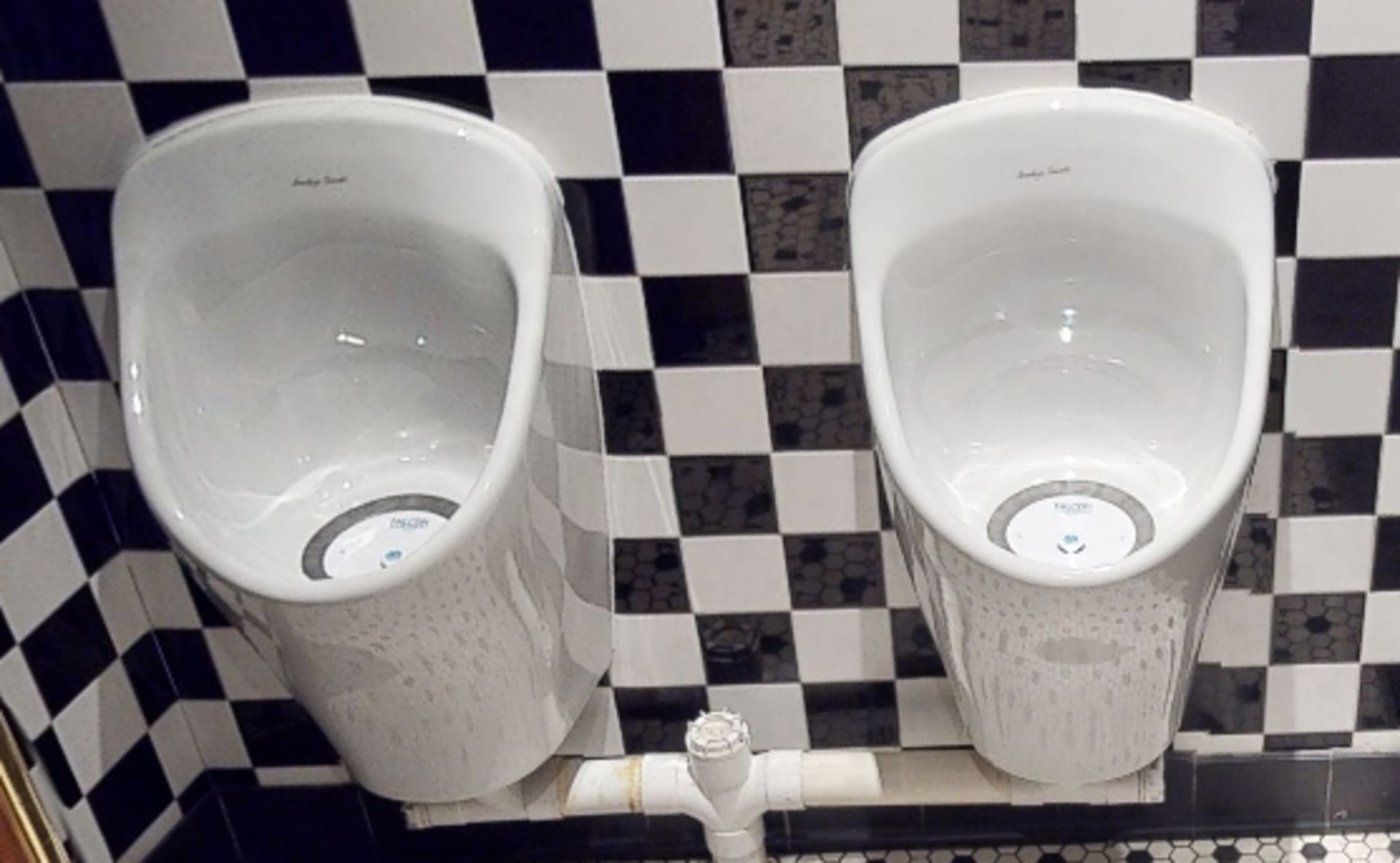 2 x Armitage Shanks Wall Mounted Men's Urinal Toilets