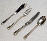 40 x Pieces of Silver Plated Stainless Steel Decorative Cutlery - Includes Knives, Forks, Spoons and