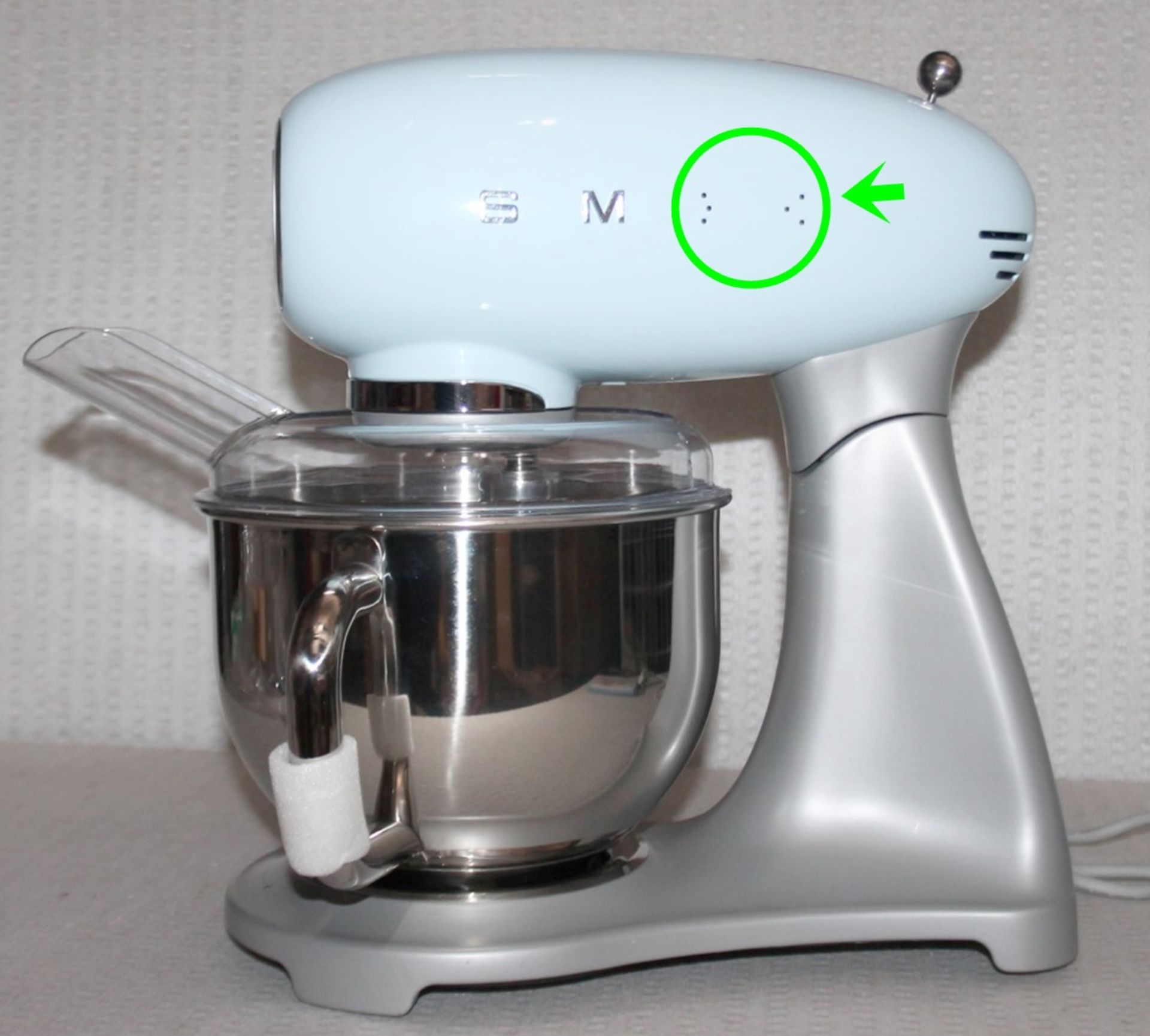 1 x SMEG 50'S Style Stand Mixer In Pale Blue (4.8L) Original Price £449.00 - Ex-Display - CL987 - - Image 9 of 14