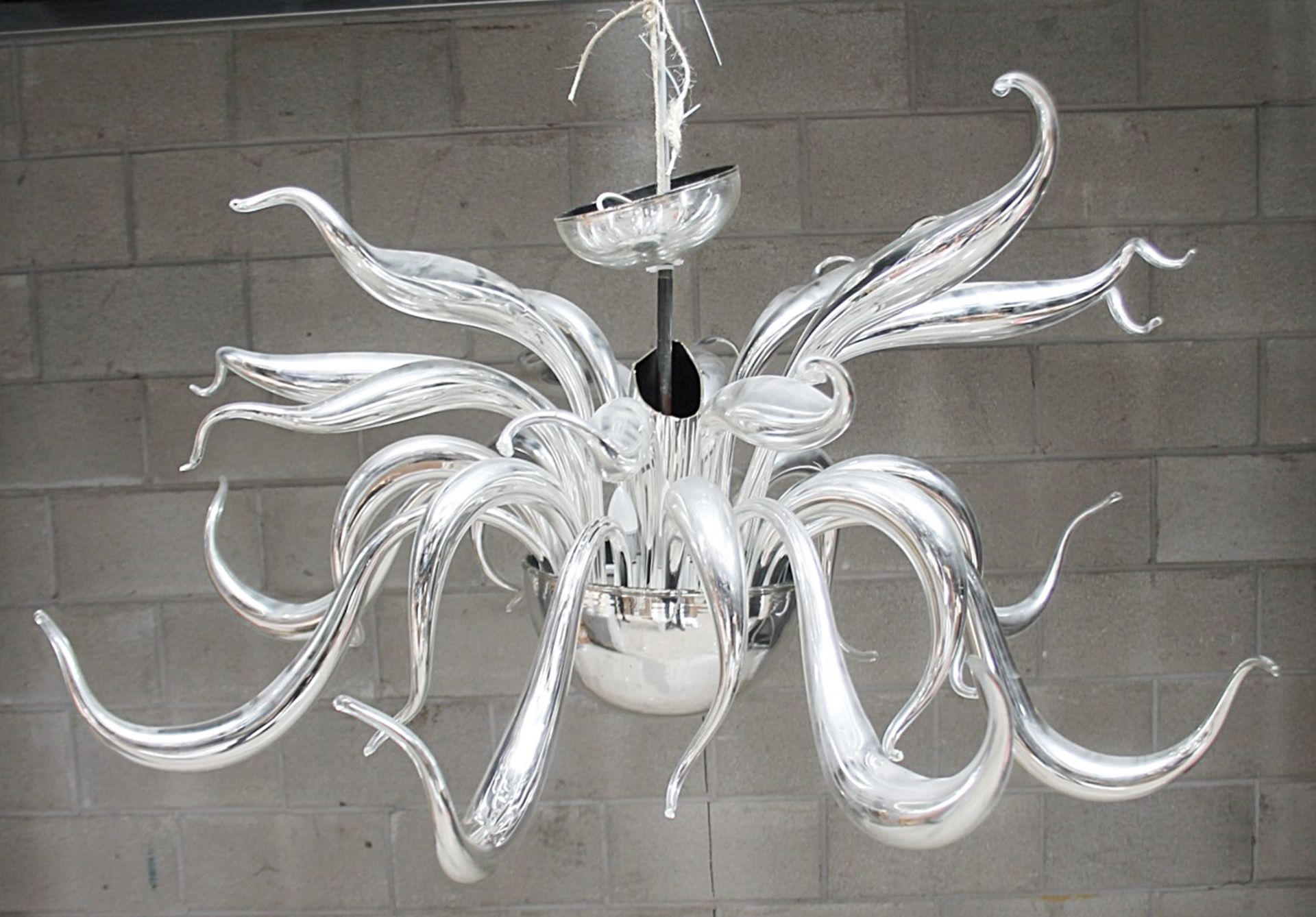 1 x MASSIMO Huge Designer Artisan Centrepiece Chandelier Light - Hand Made And Imported From Italy - Image 4 of 11