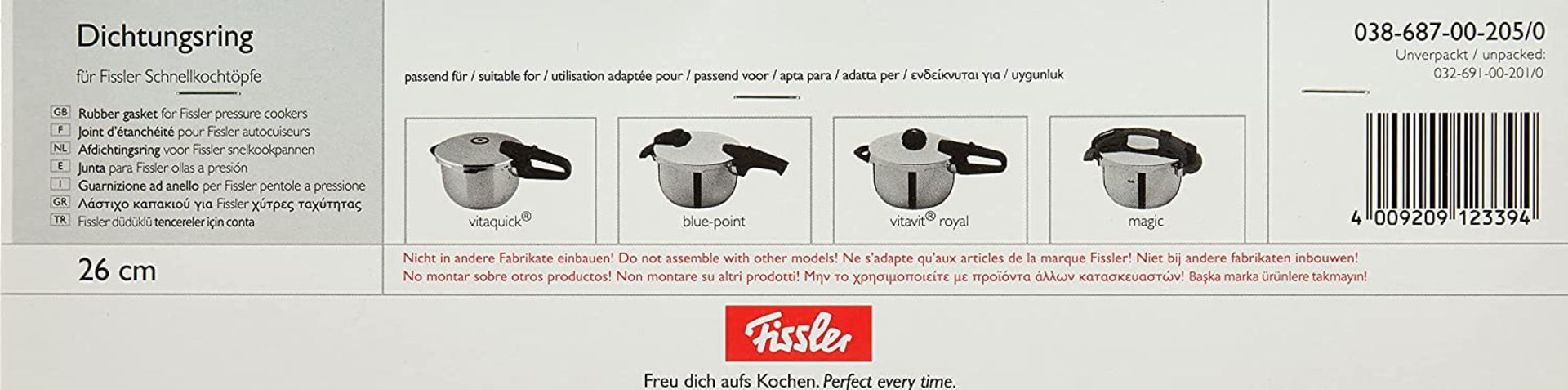 2 x Genuine FISSLER 26cm Sealing Rings for Pressure Cooker - £1 Start, No Reserve - RRP £65.98 - Image 3 of 6