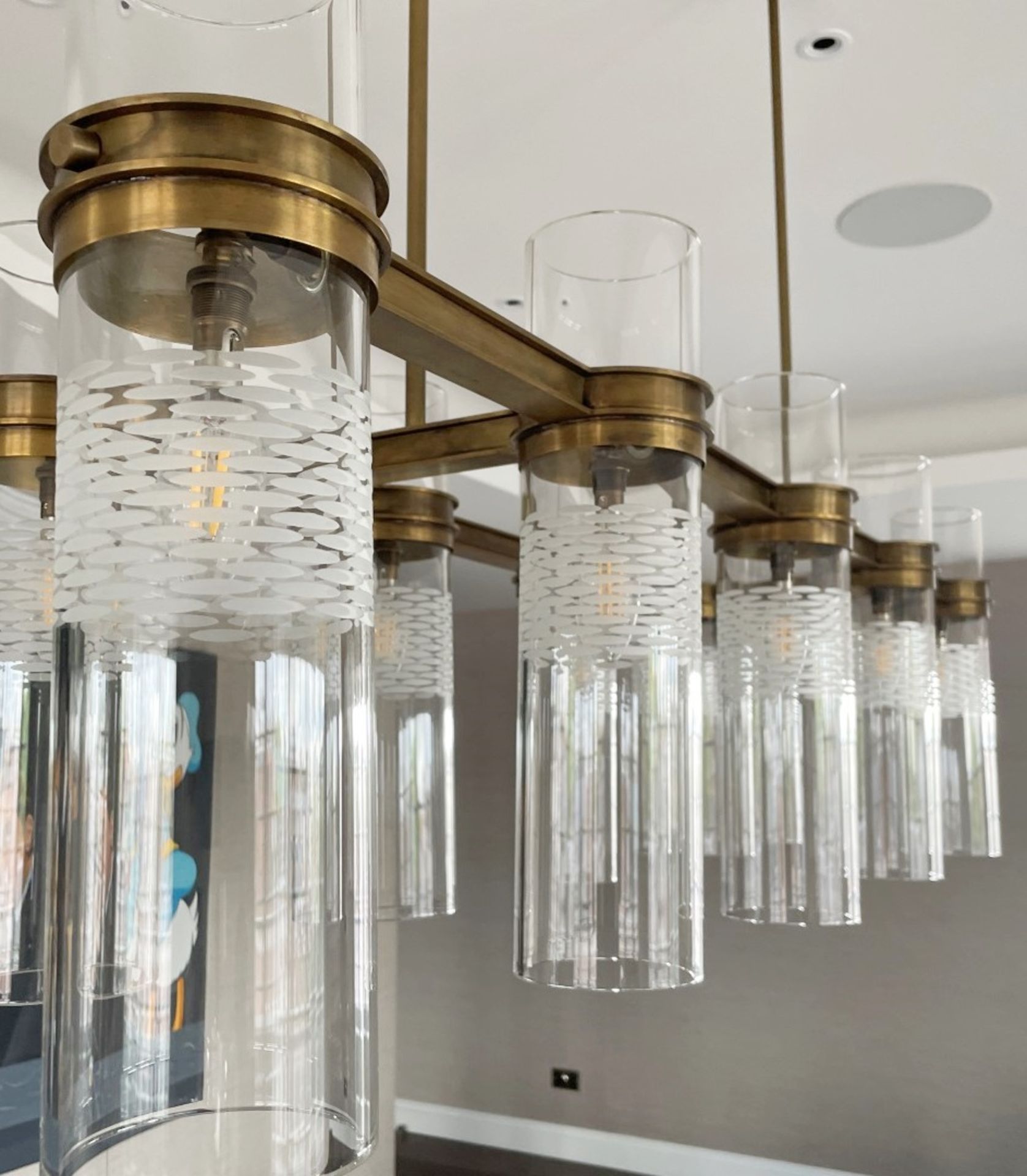 1 x Designer Contemporary Glass And Metal Ceiling Suspended Chandelier - Ref: DIN - CL749 - NO VAT - Image 5 of 8