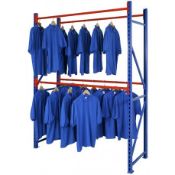 Heavy Duty Garment Racking Hanging Rails - 12 x Uprights, 52 x Cross Beams and 400 x Coat Hangers