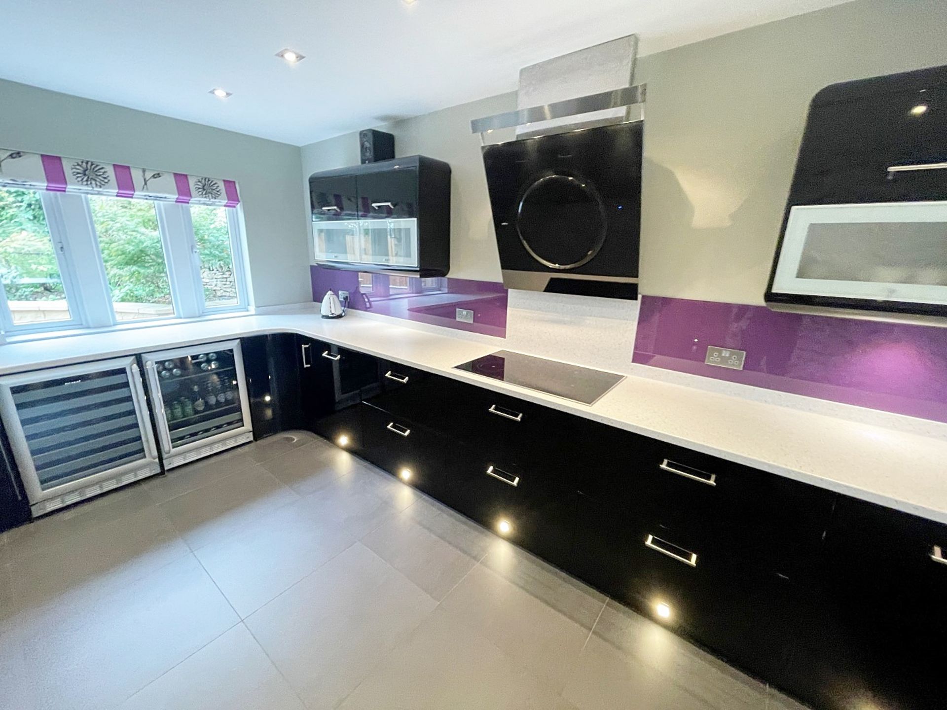 1 x MAGNET Modern Black Gloss Fitted Kitchen With Premium Branded Appliances + Corian Worktops - Image 2 of 62