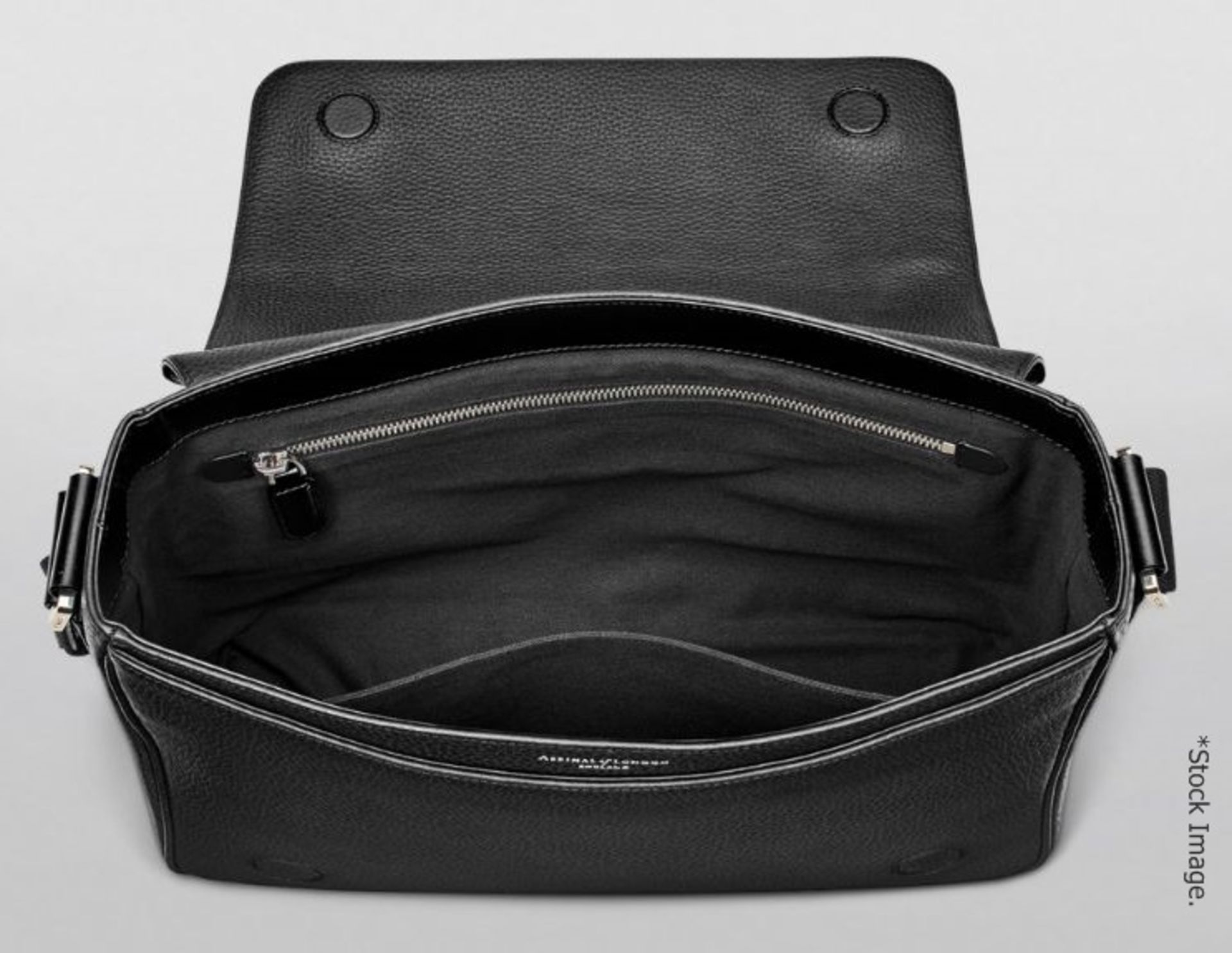 1 x ASPINAL OF LONDON Luxury Leather Reporter Messenger Bag - Original Price £450.00 - Boxed Stock - Image 3 of 5