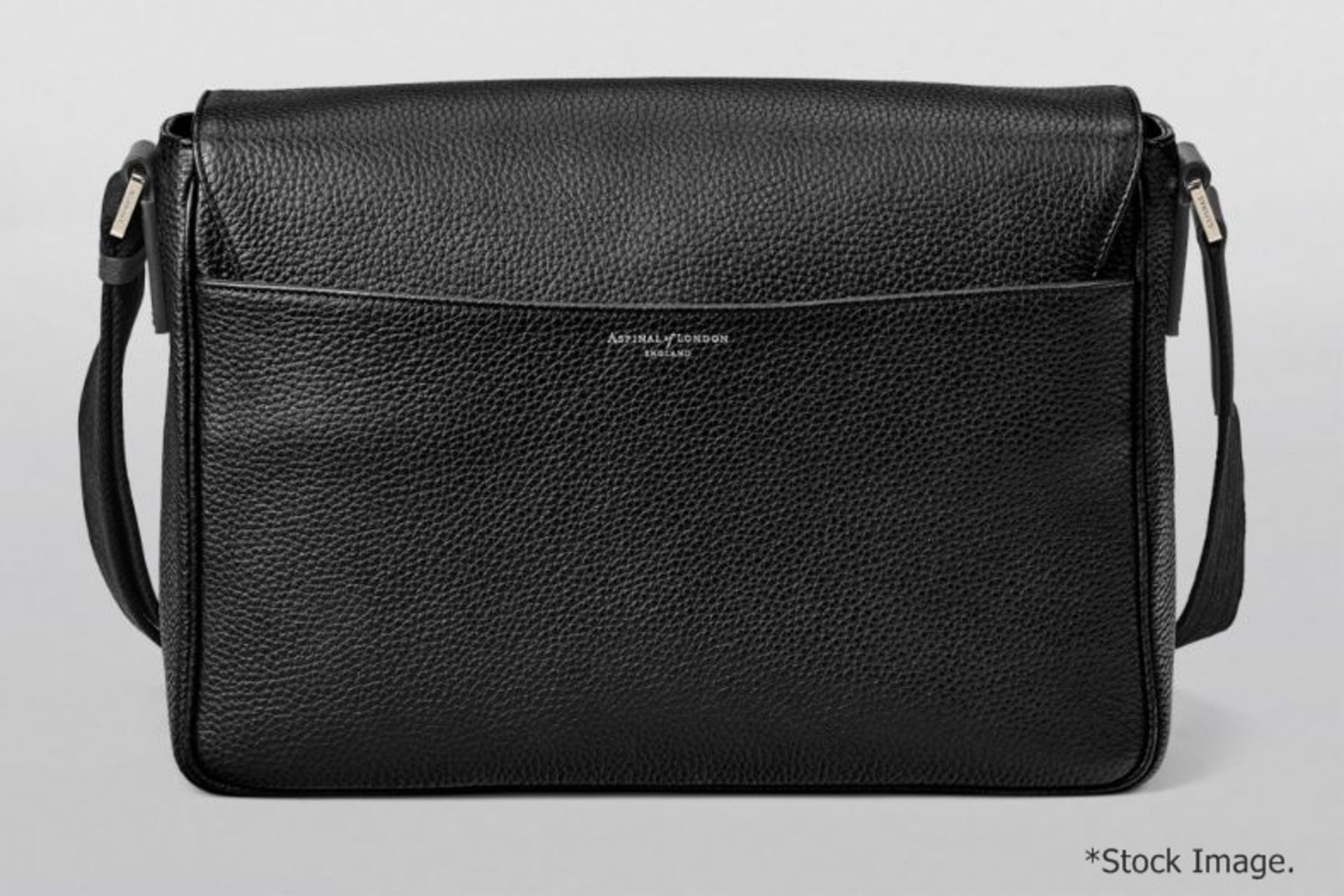 1 x ASPINAL OF LONDON Luxury Leather Reporter Messenger Bag - Original Price £450.00 - Boxed Stock - Image 2 of 5