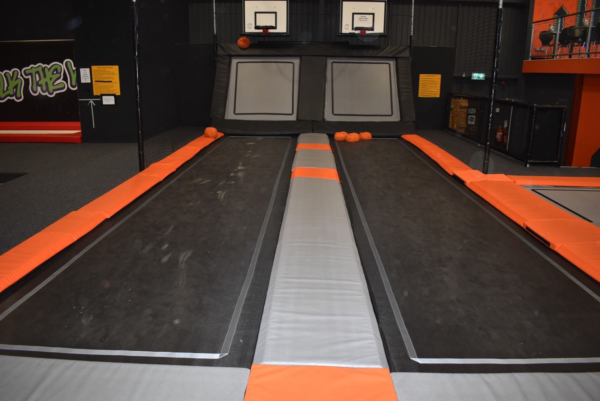 1 x Large Trampoline Park - Disassembled - Includes Dodgeball Arena And Jump Tower - CL766  - - Image 8 of 99