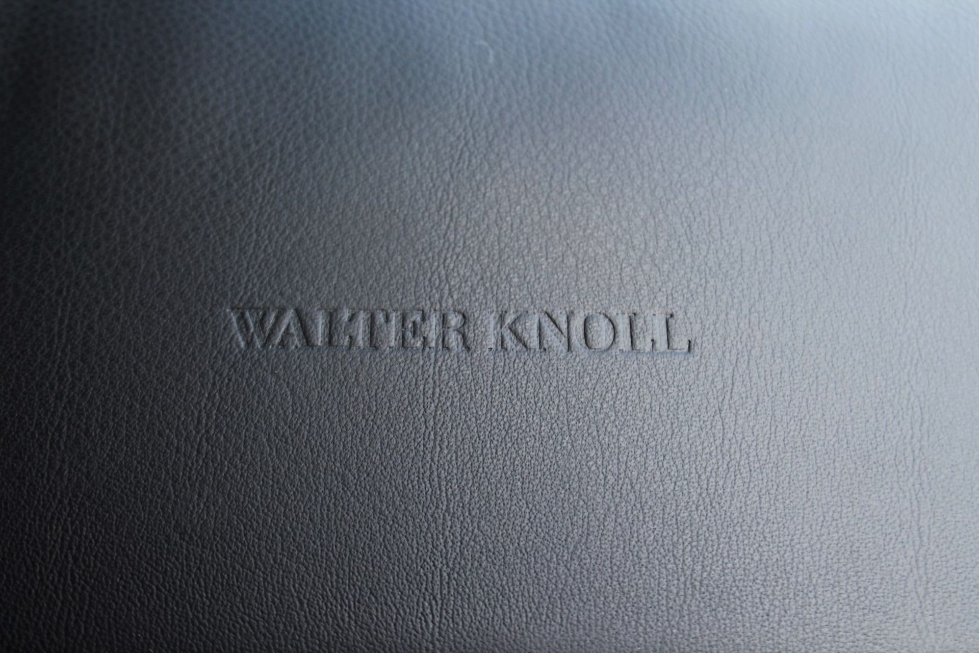 1 x WALTER KNOLL Designer Corner Sofa, Upholstered In A Soft Black Leather - Image 11 of 11