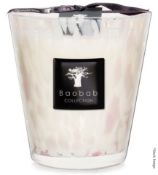 1 x BAOBAB COLLECTION 'White Pearls' Luxury Scented Candle (16cm) - Original Price £110.00