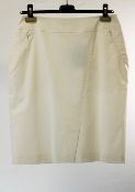 1 x Anne Belin White Skirt - Size: 14 - Material: 100% Cotton - From a High End Clothing Boutique In