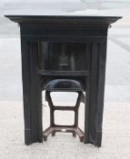 1 x Vintage Cast Iron Fireplace In Black - Ref: GEN103/G-IT - Dimensions: H130 x W96cm - CL011 -