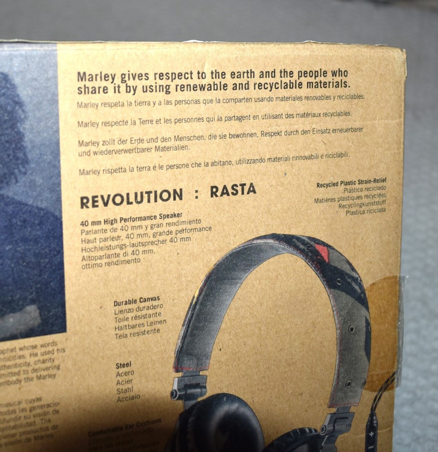 1 x House of Marley Rasta Revolution On Ear Headphones - Includes Original Box - Light Use Only - - Image 8 of 9