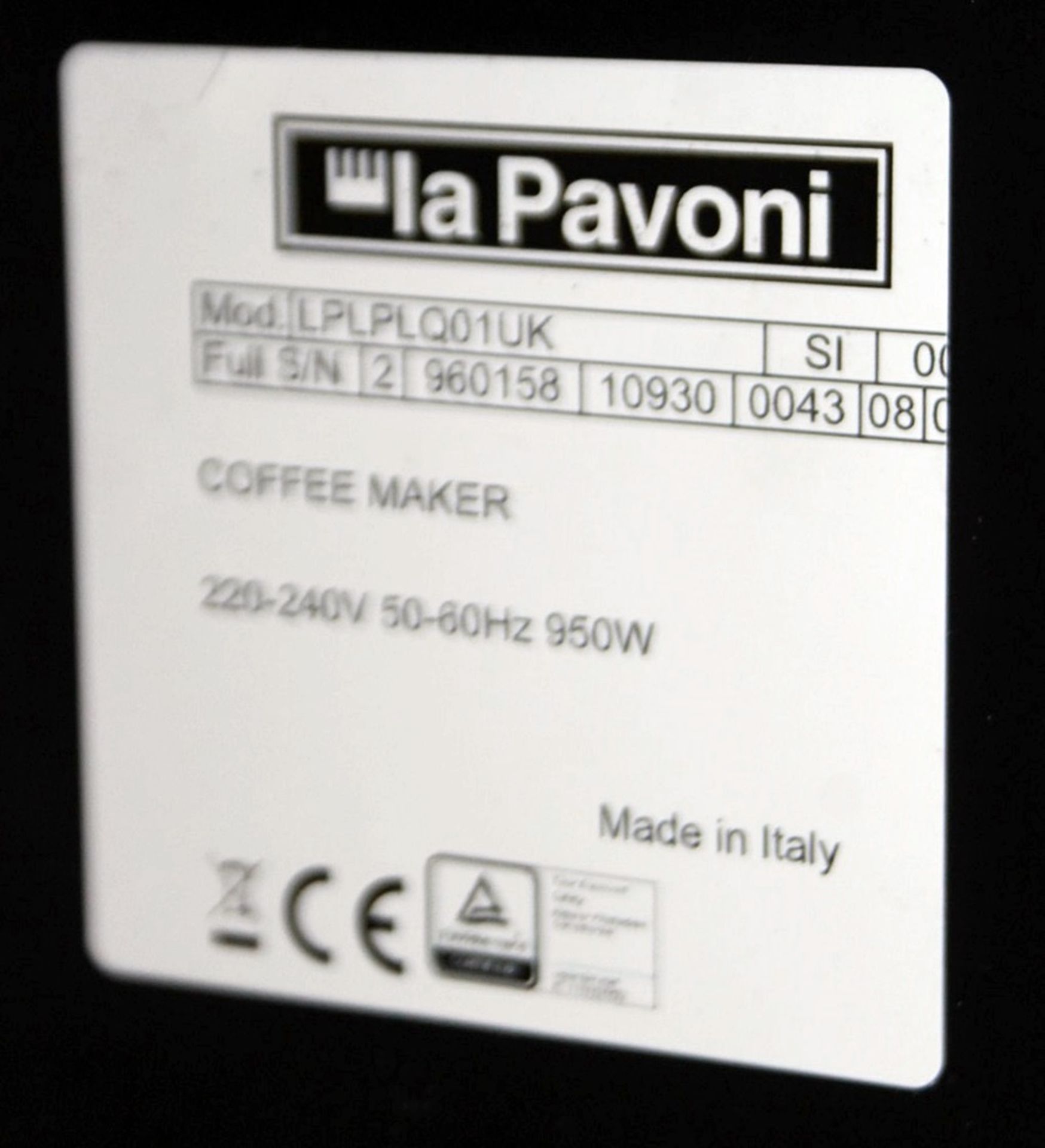 1 x LA PAVONI Professional Lusso Coffee Machine - Original Price £849.95 - Ex-display / Boxed - Image 12 of 14