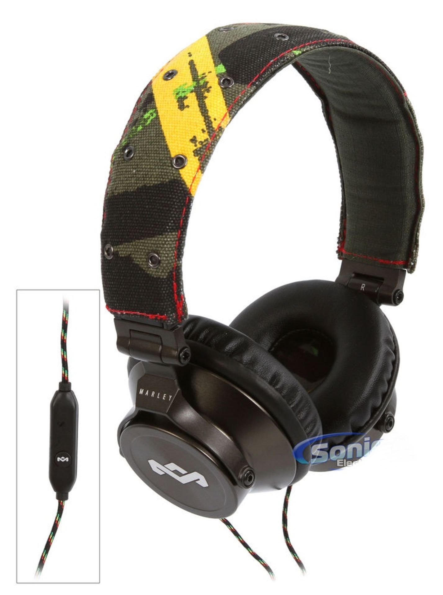 1 x House of Marley Rasta Revolution On Ear Headphones - Includes Original Box - Light Use Only -