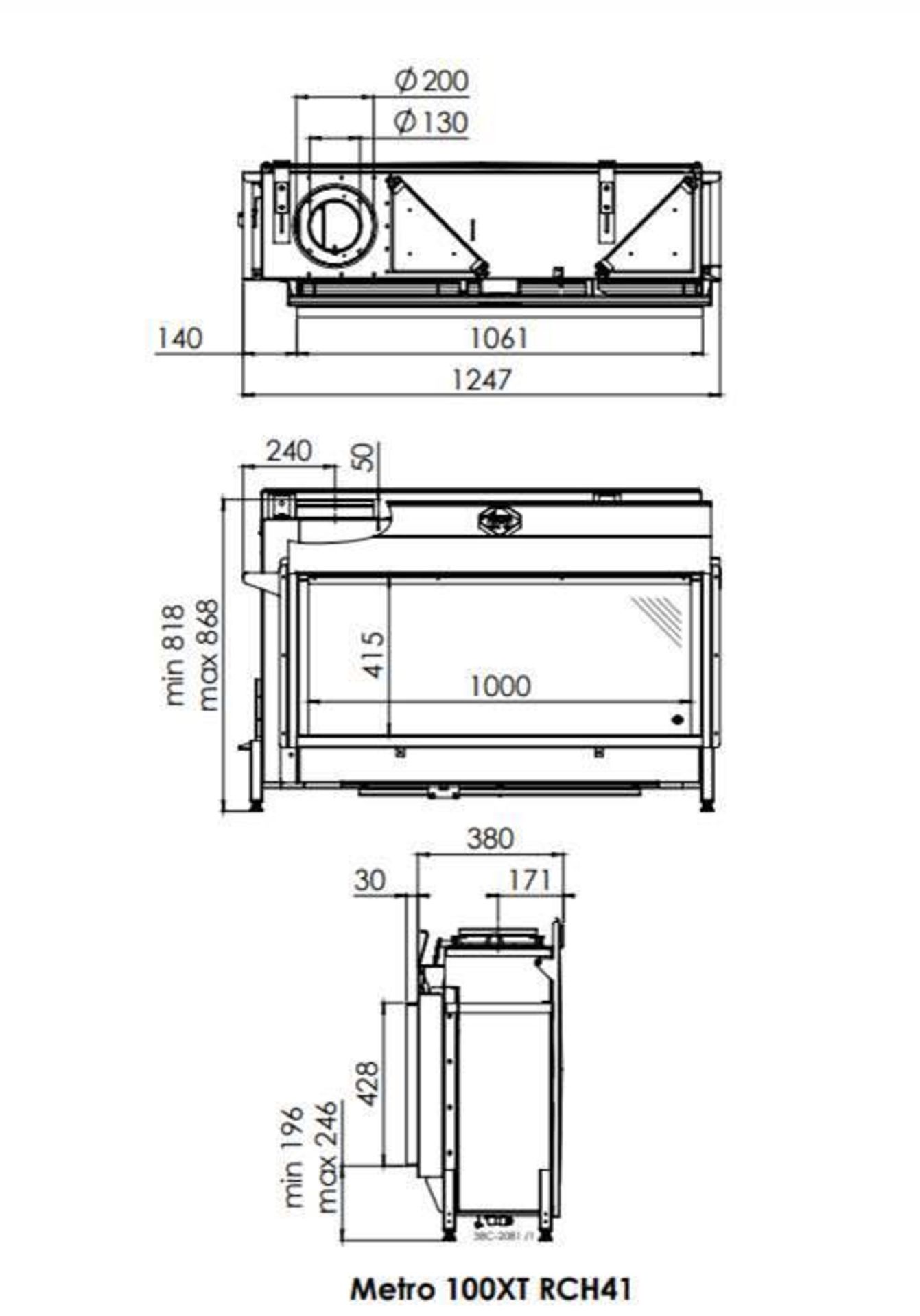 1 x DRU Metro 100XT Letterbox Hole-In-The-Wall Gas Fire - Ref: 1st/Flr - Original RRP £3,500 - Image 5 of 7