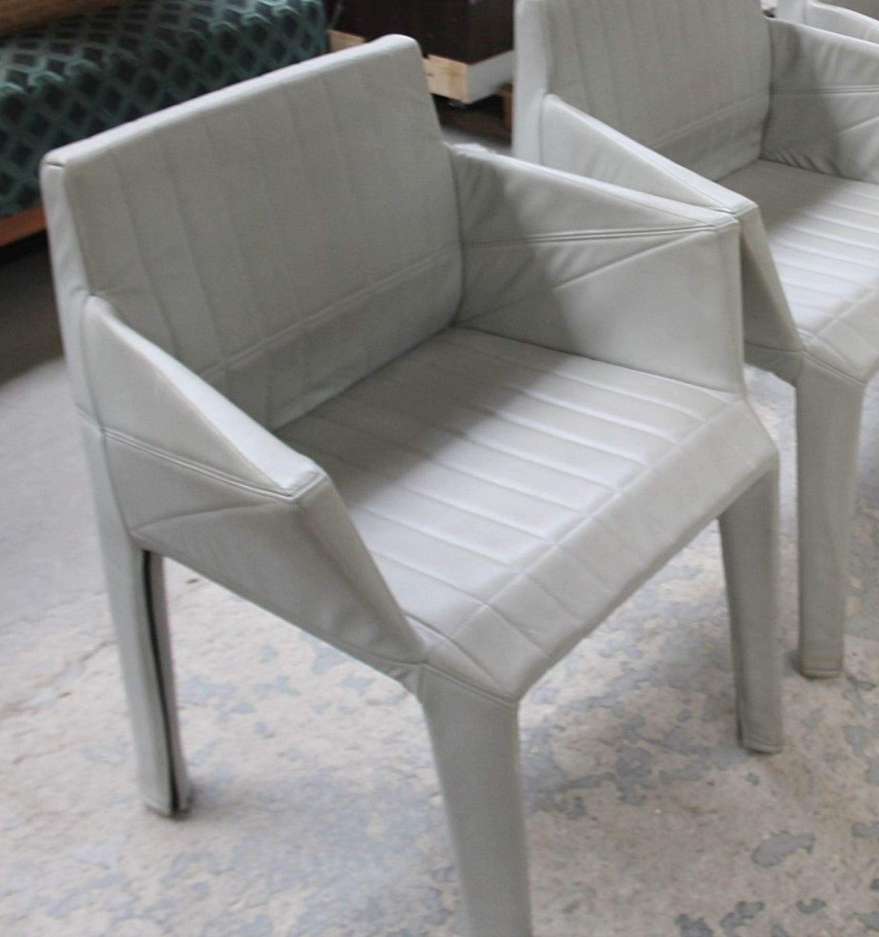 4 x LIGNE ROSET Stylish Leather Chairs - Removed From A World-renowned London Department Store - Image 3 of 11