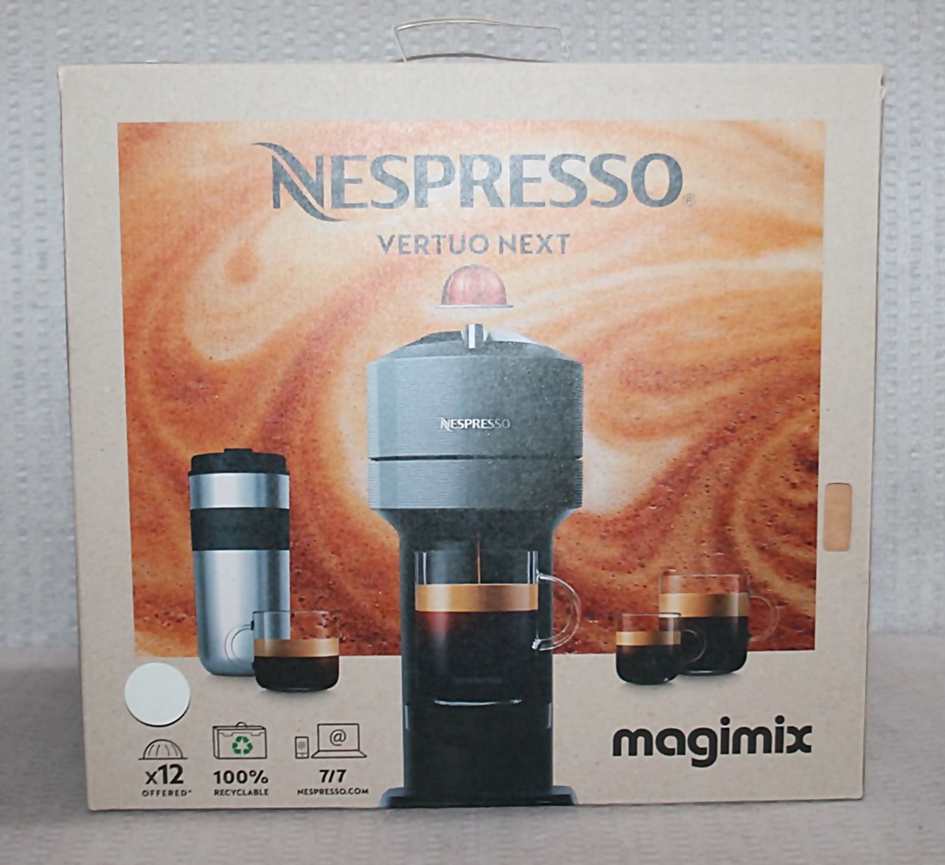 1 x Nespresso Vertuo Next Coffee Machine In White - Original Price £150.00 - Ref: 6698374/ - Image 2 of 11