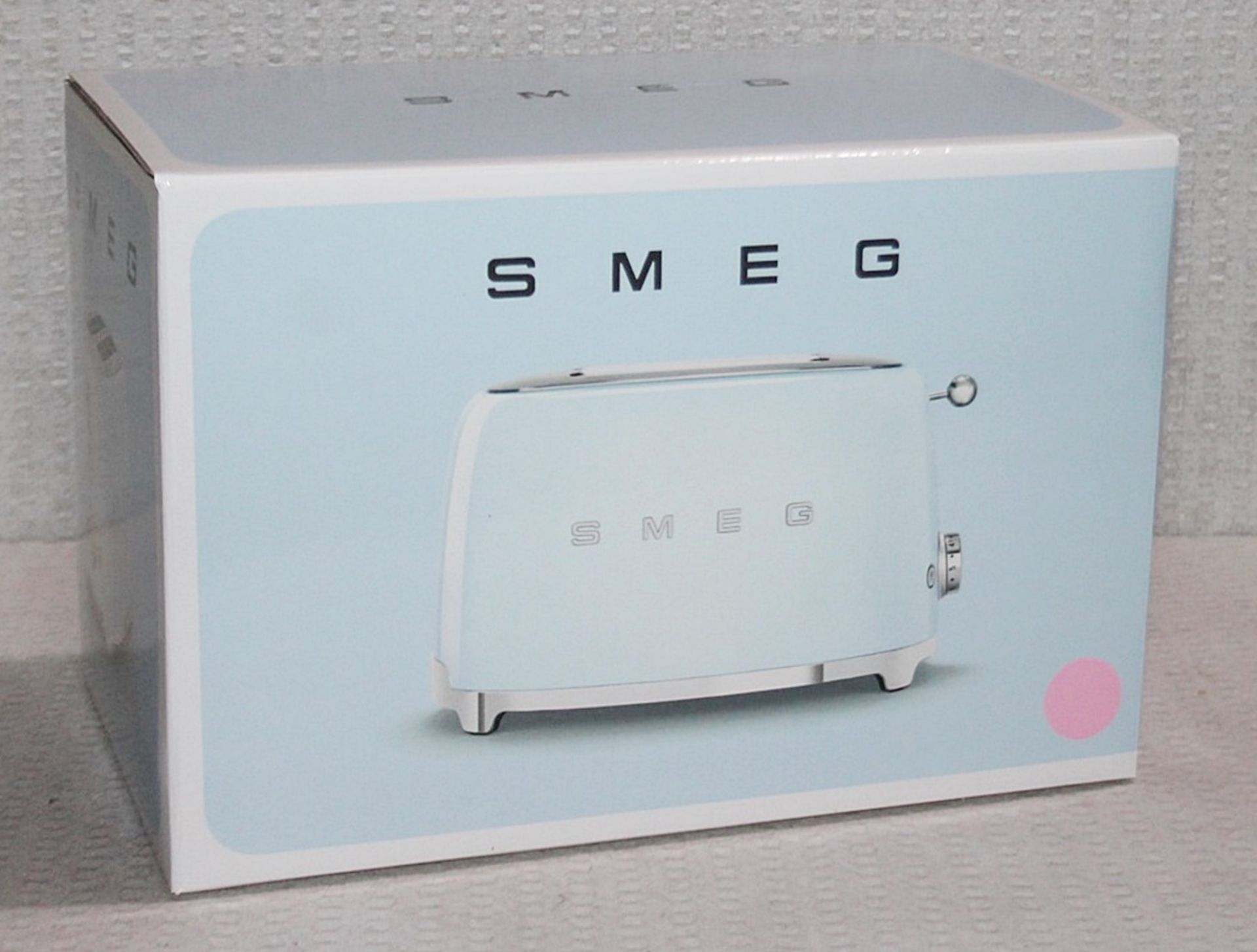 1 x SMEG Retro 2-Slice Stainless-Steel Toaster In Pink & Chrome - Original Price £149.00 - Ref: - Image 9 of 14