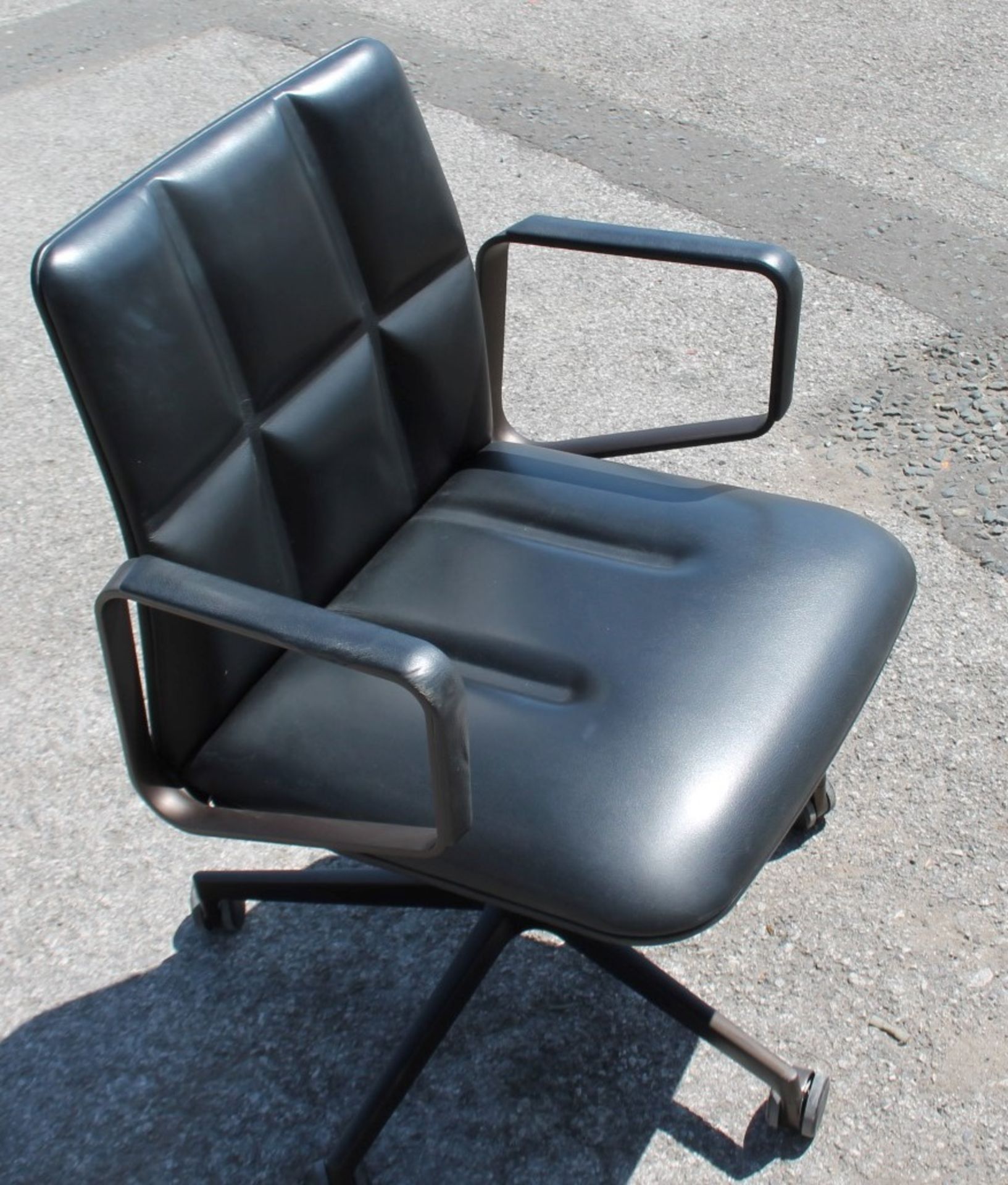 1 x WALTER KNOLL 'Leadchair' Executive Meeting Chair In Genuine Leather - Original RRP £4,250 - Image 6 of 9