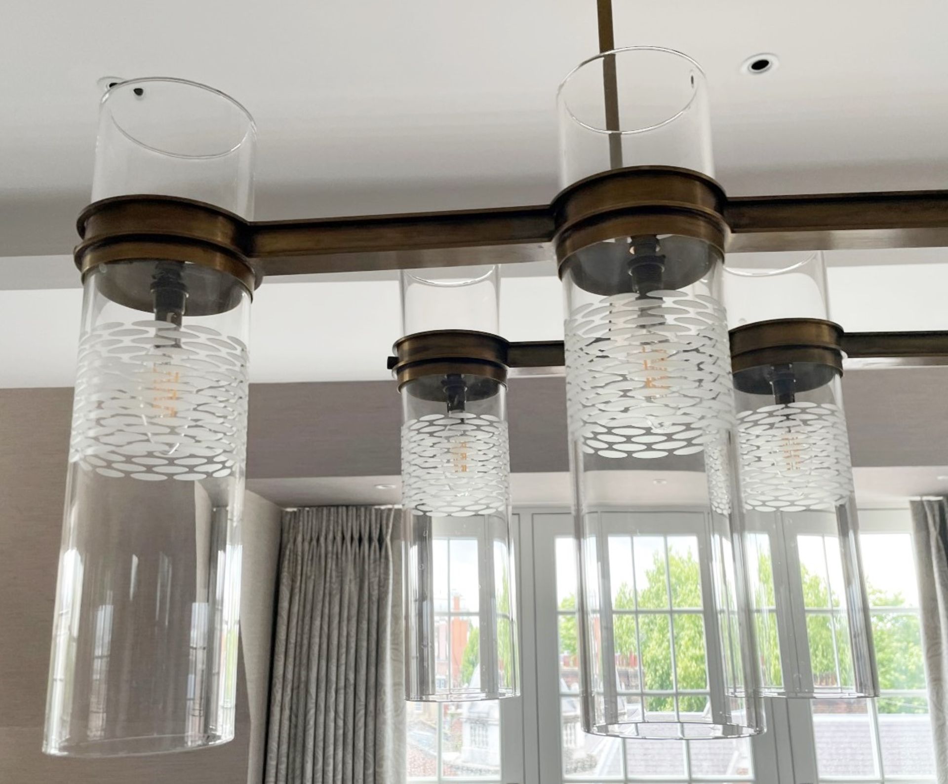 1 x Designer Contemporary Glass And Metal Ceiling Suspended Chandelier - Ref: DIN - CL749 - NO VAT - Image 3 of 8