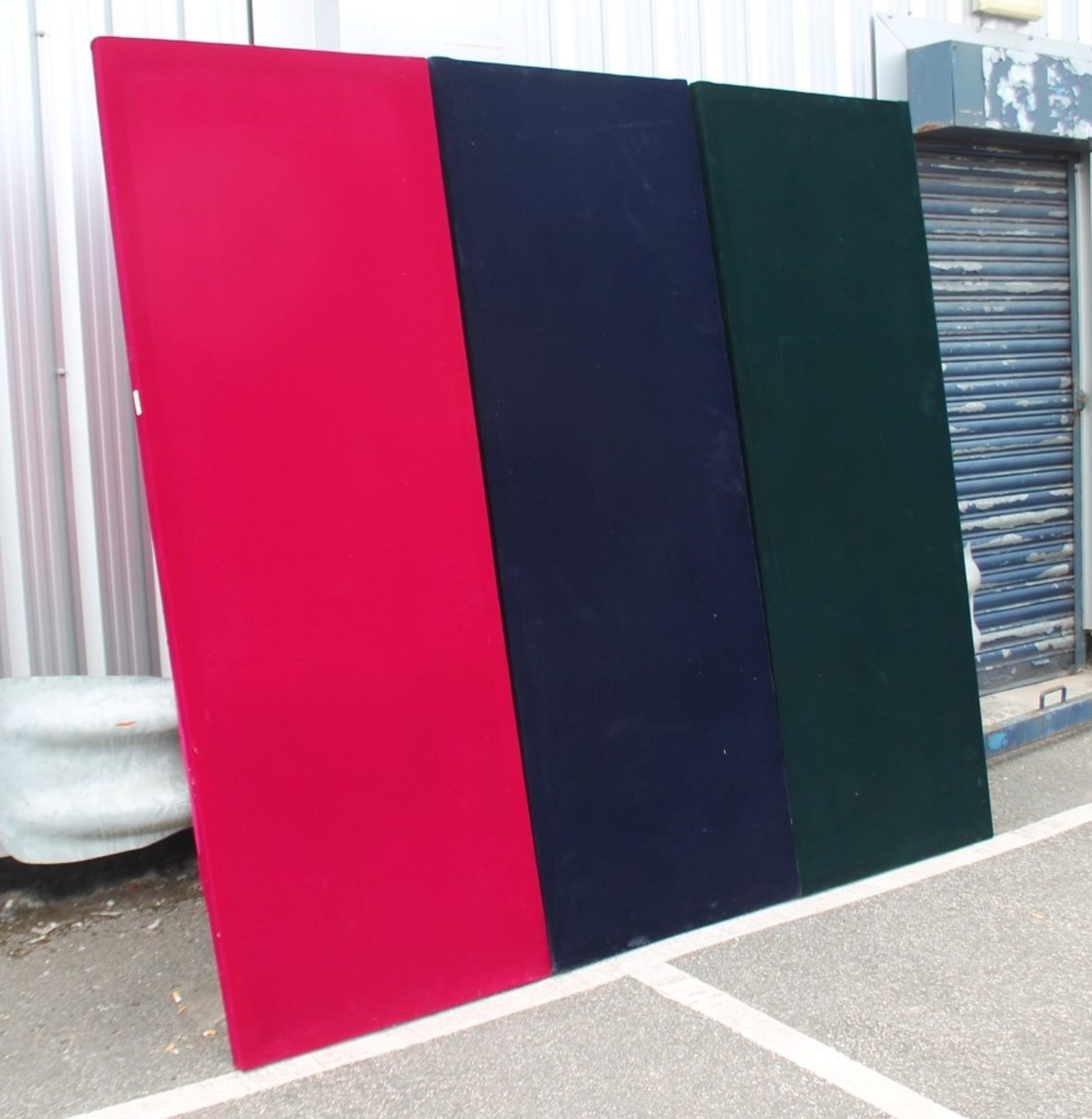 3 x Premium Velvet Upholstered Timber Framed Shop Display Panels - Dimensions (approx): H215 x W80cm - Image 4 of 4