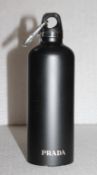 1 x PRADA Stainless Steel Water Bottle In Black, 500 ml - Original Price £90.00 - Unused Boxed Stock