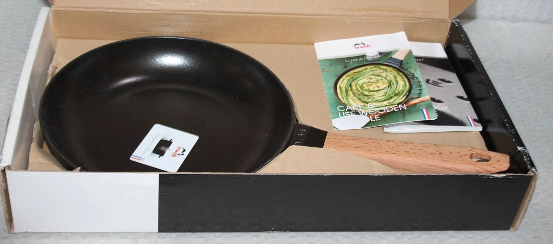 1 x STAUB Black Enamelled Cast Iron Frying Pan (24cm) - Original Price £134.00 - Ref: 5619392/ - Image 3 of 9