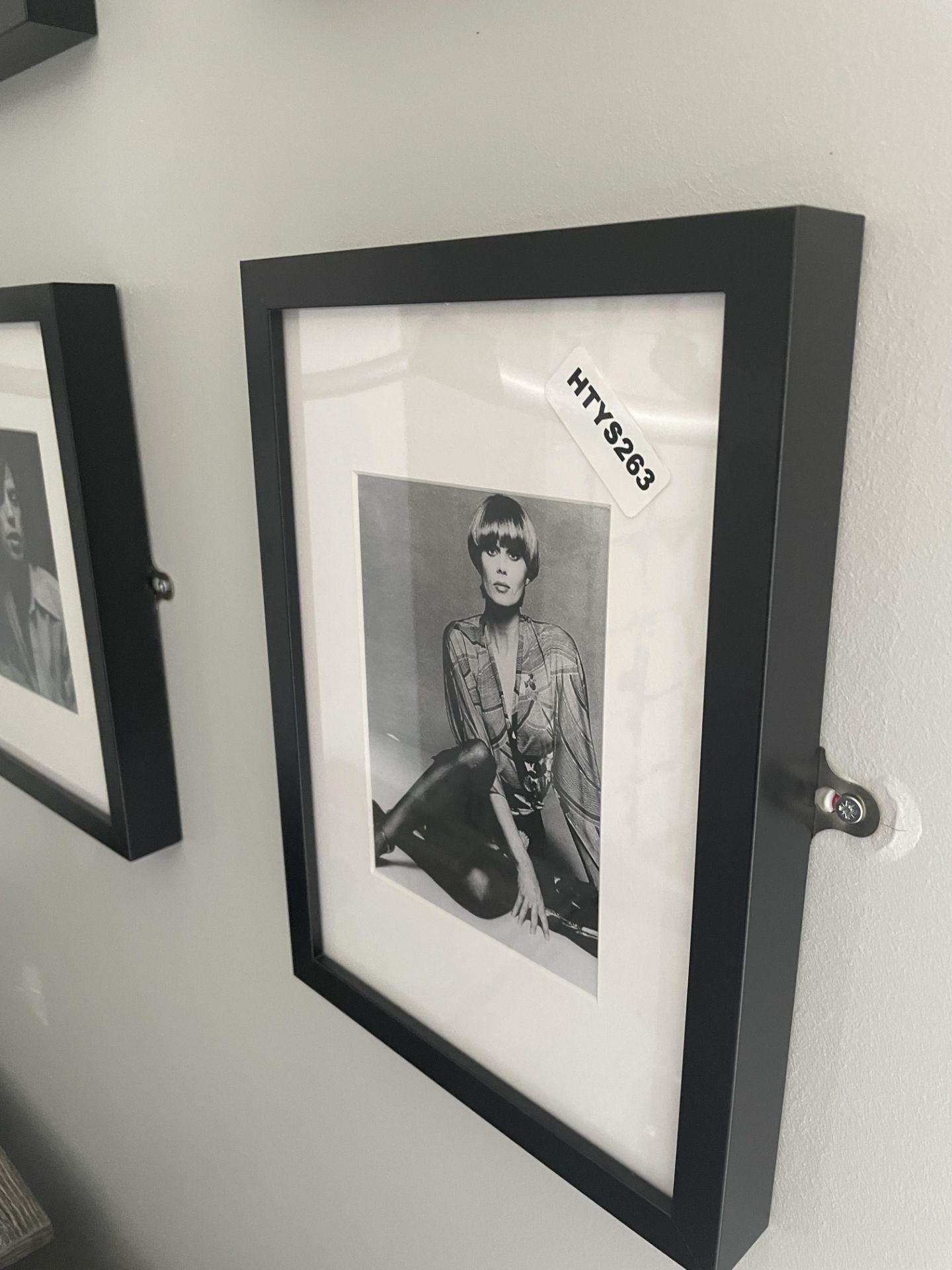 4 x Wall Pictures Featuring Well Known 1960's Actors - Black and White Images With Black Frames - - Image 2 of 4