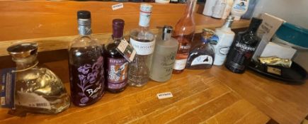 9 x Bottles of Various Craft Gin - Includes Brookmans, Boe, Sipsmith, Sharish and More - Part Used