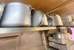 9 x Large Cooking Pots With Lids and 11 x Large Roasting Trays - Ref: JMR184 - CL782 - Location: