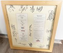 1 x Signed Leicester City Football Club Framed Awards Presentation in Frame - Signatures Unknown -