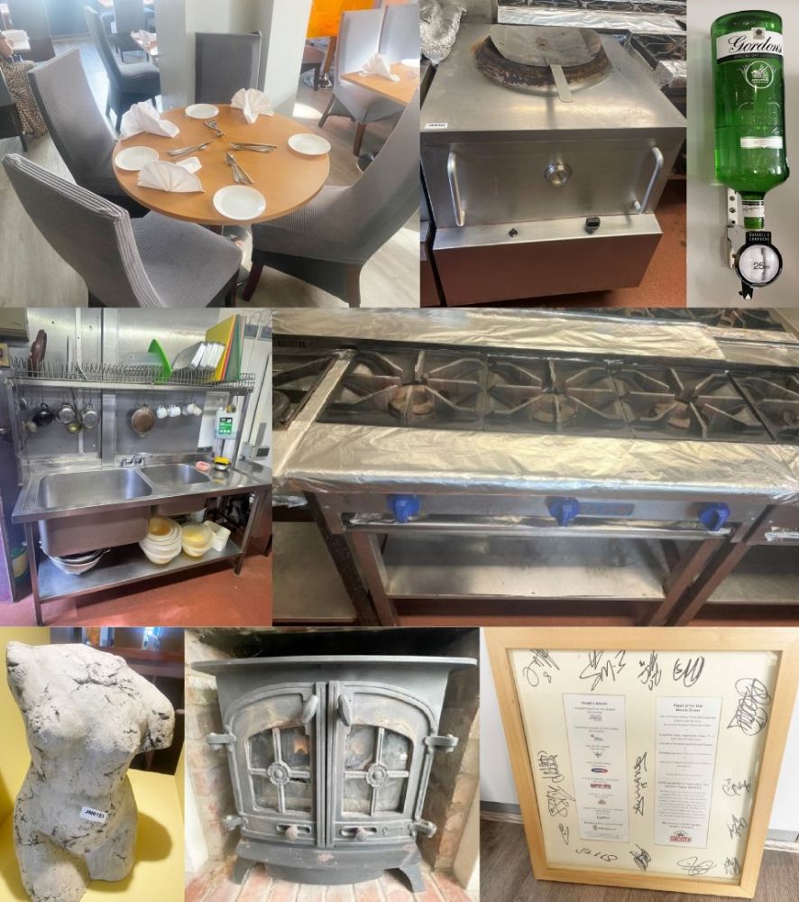 Contents of an Indian Cuisine Restaurant and Craft Gin Bar - Location: Leicester LE2 - Approx 200 Lots - No Reserve Auction!