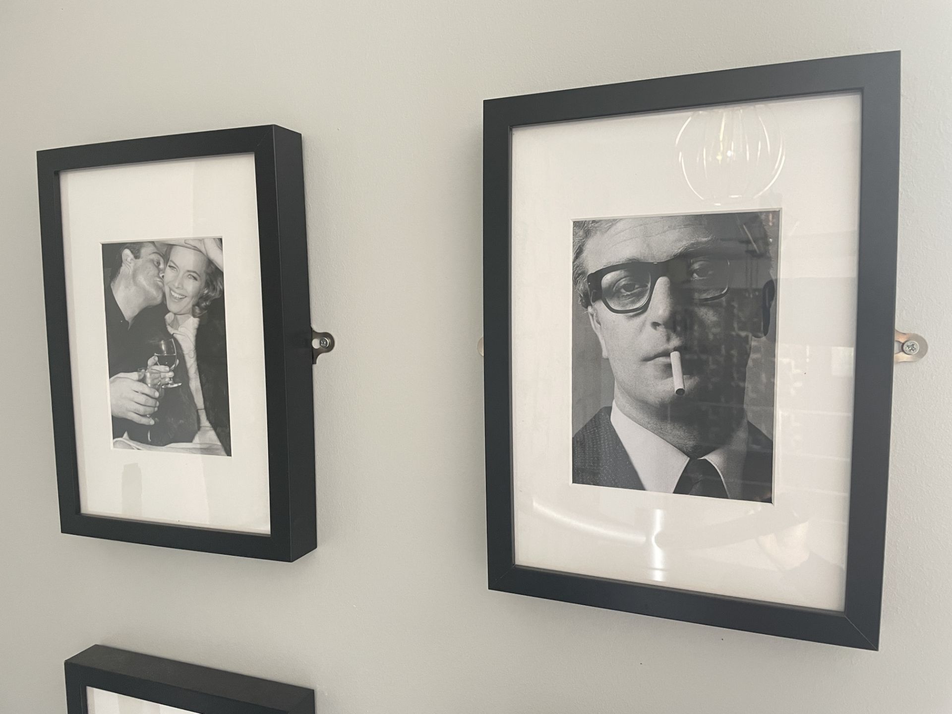 4 x Wall Pictures Featuring Well Known 1960's Actors - Black and White Images With Black Frames - - Image 4 of 4