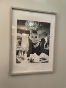 2 x Wall Pictures Featuring Well Known 1960's Actors - Black and White Images With Black Frames -