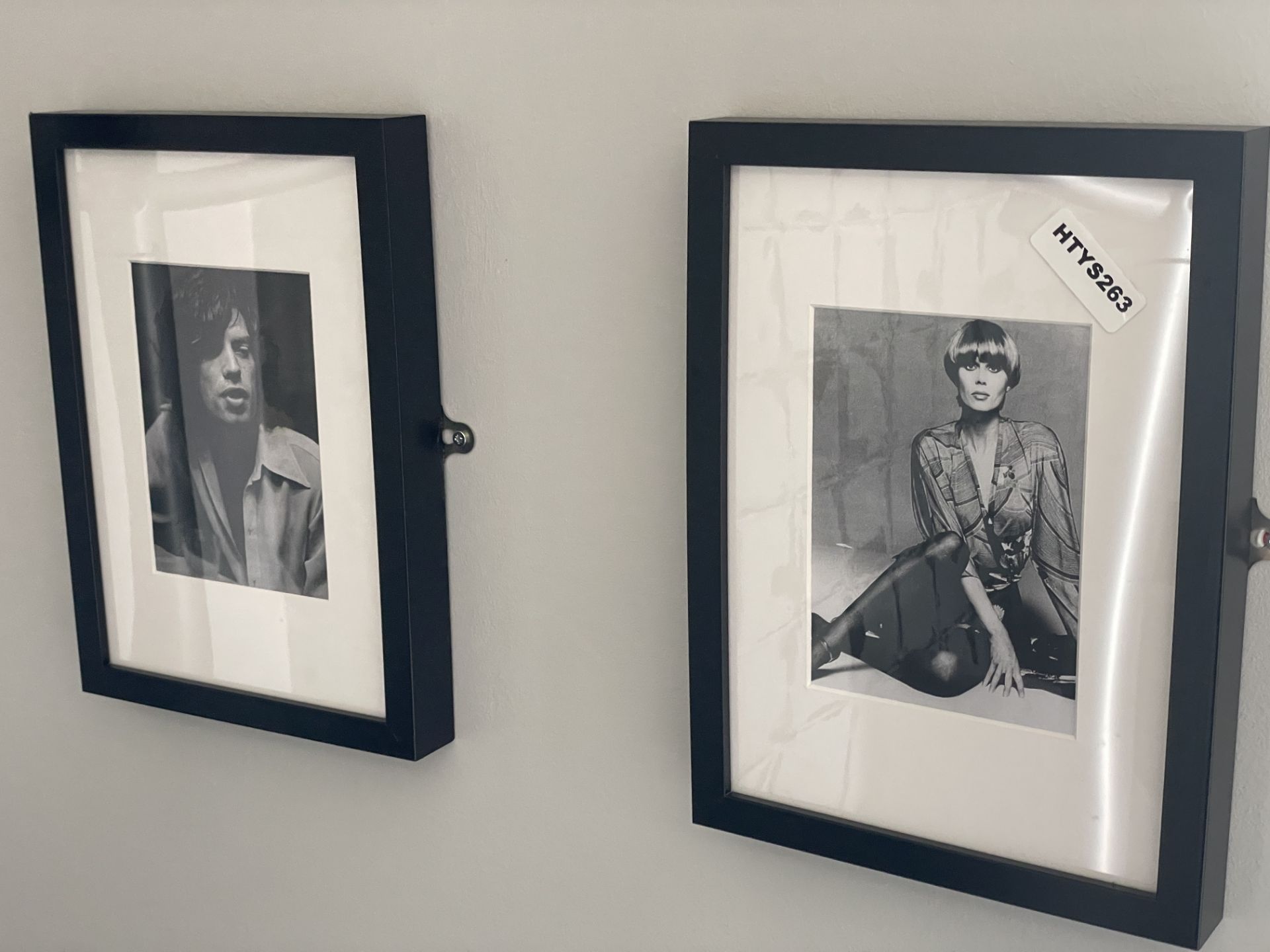 4 x Wall Pictures Featuring Well Known 1960's Actors - Black and White Images With Black Frames - - Image 3 of 4