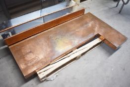 1 x Copper L Shaped Bar Top With Four Matching Copper/Mirrored Wall Shelves With Mounting Brackets