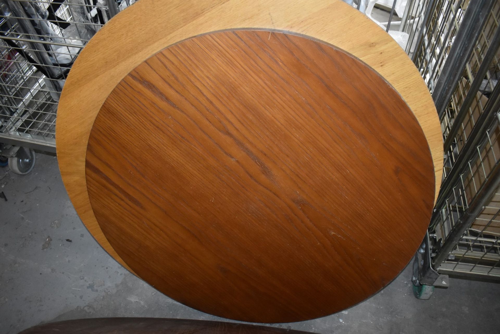 4 x Round Restaurant Dining Table Tops - Sizes Included 100cm, 100cm, 90cm and 75cm - Image 2 of 8