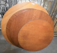 4 x Round Restaurant Dining Table Tops - Sizes Included 100cm, 100cm, 90cm and 75cm