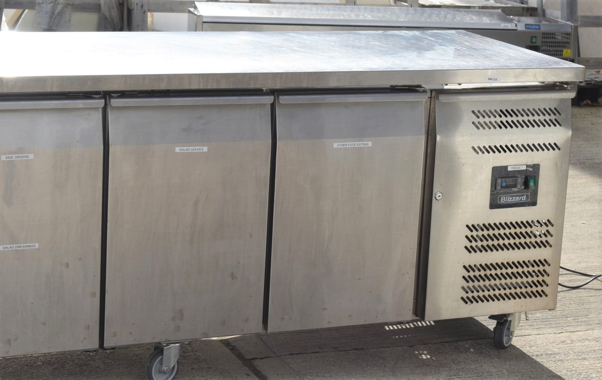 1 x Blizzard Four Door Commercial Prep Counter Fridge - Model: HBC4NU MK11 - RRP £2,000 - Image 3 of 11