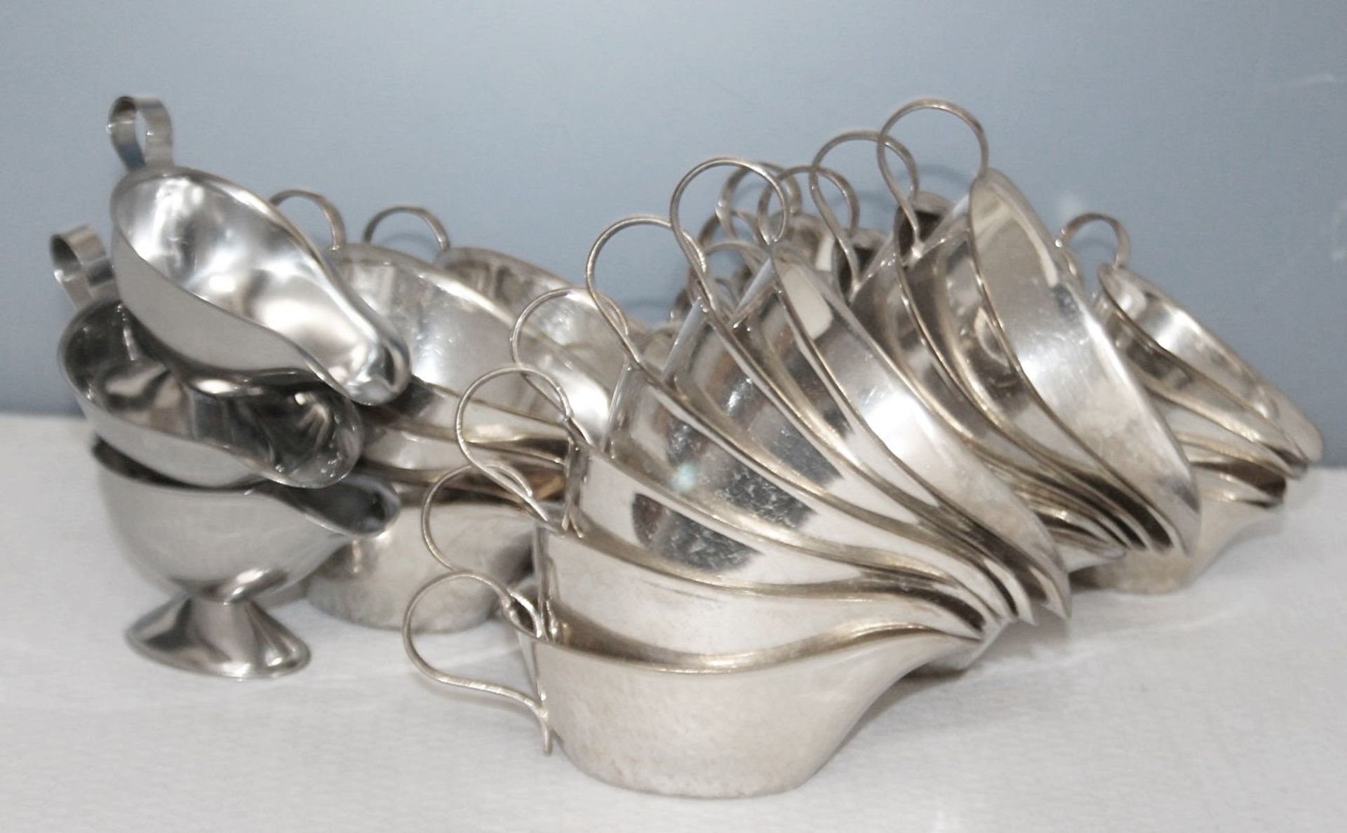 30 x Assorted Silver-Plated Sauce Boats - The Majority Strong and Woodhatch Branded - Recently - Image 7 of 8