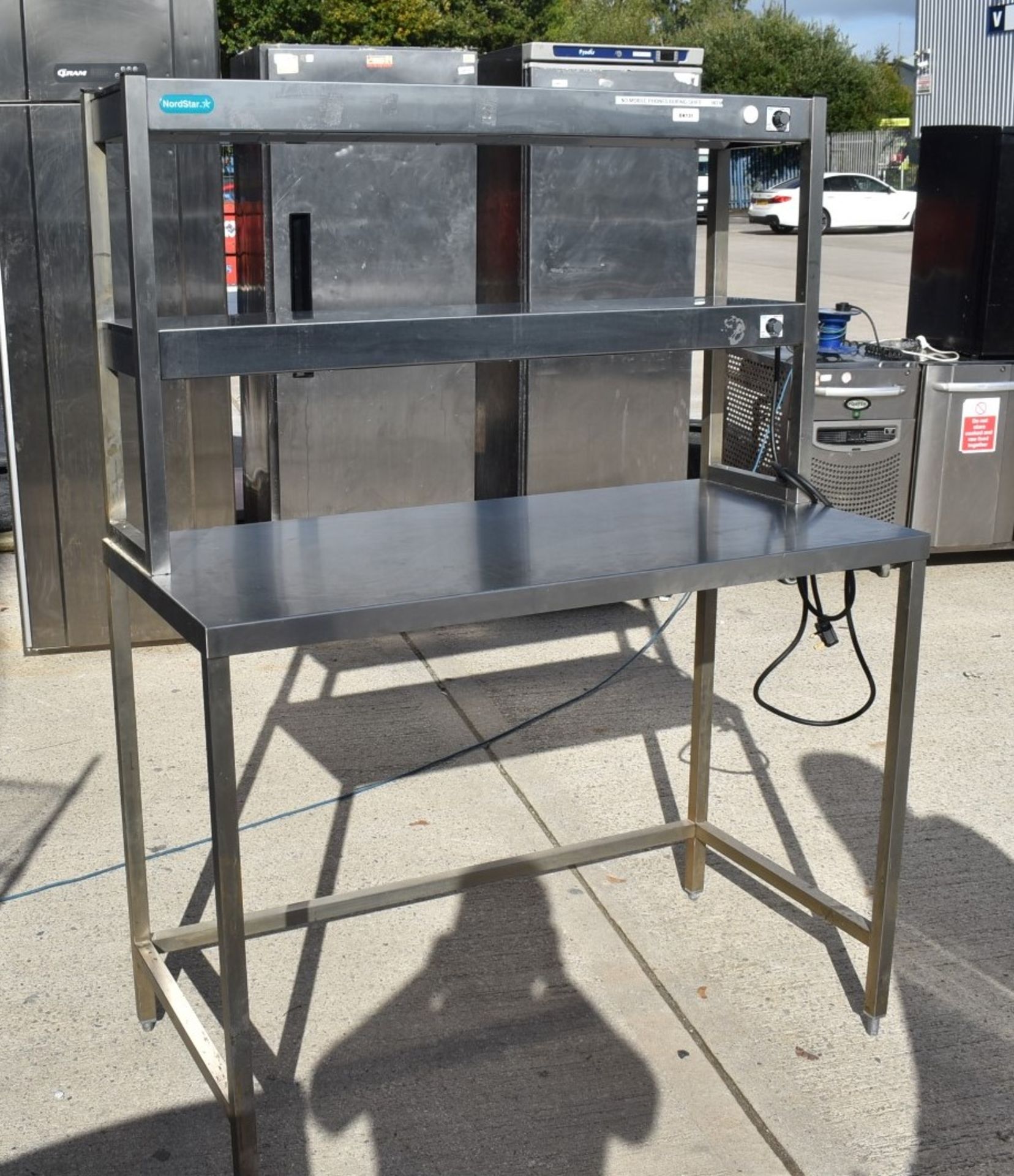 1 x Heated Passthrough Gantry Prep Table With Two Shelves and Adjustable Heat Controls - Image 2 of 9