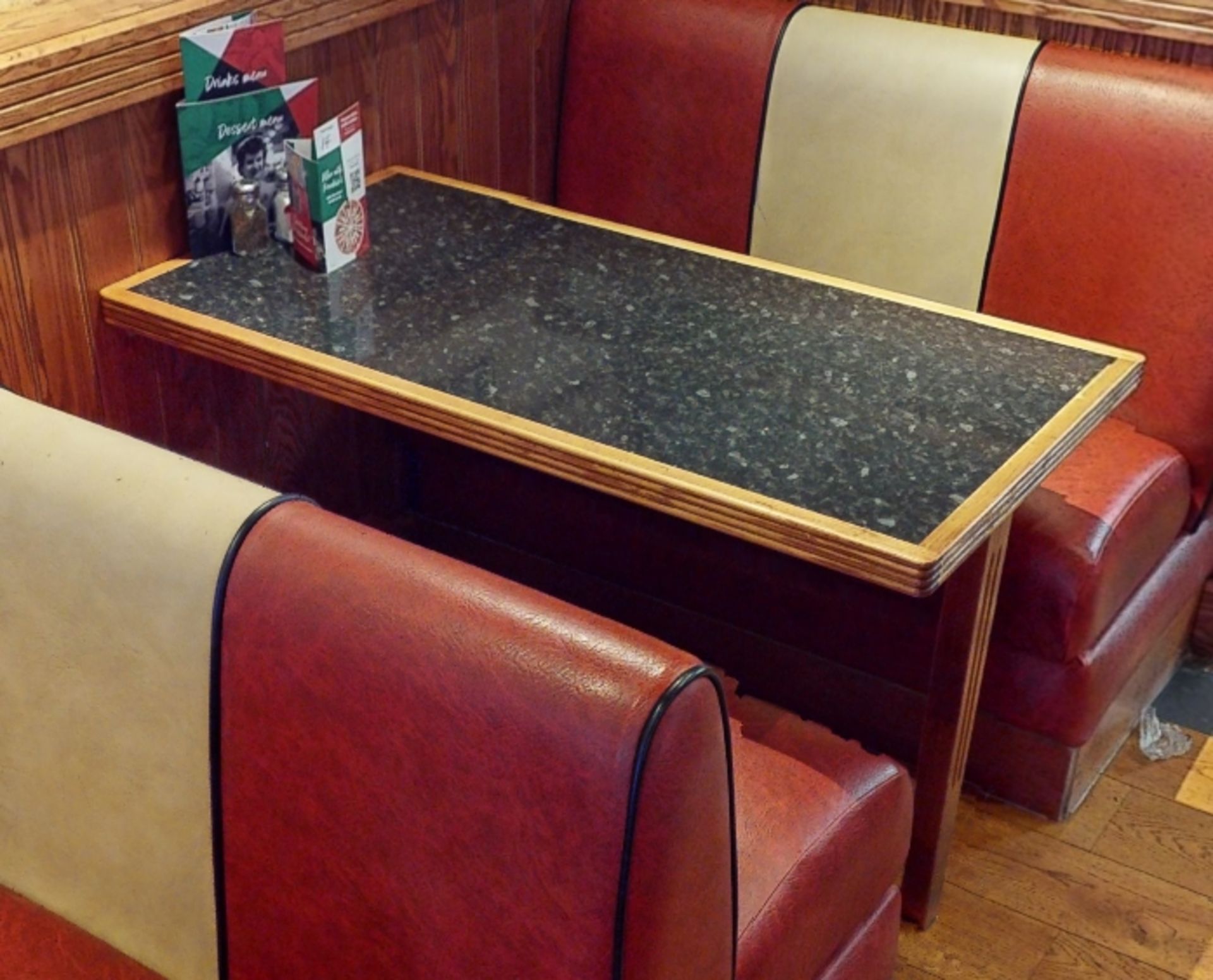 1 x Selection of Double Seating Benches and Dining Tables to Seat Upto 12 Persons - Retro 1950's - Image 3 of 5