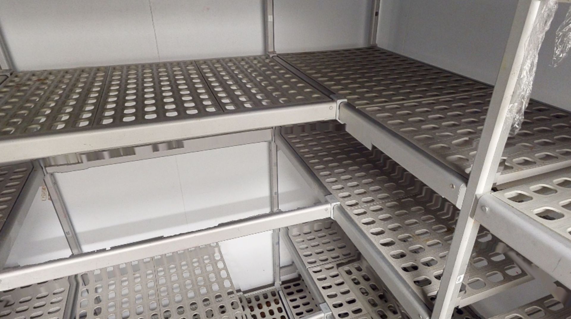 1 x Cold Room Shelving Unit With Aluminium Frame and Perforated Shelf Panels - U Shaped - Image 7 of 8